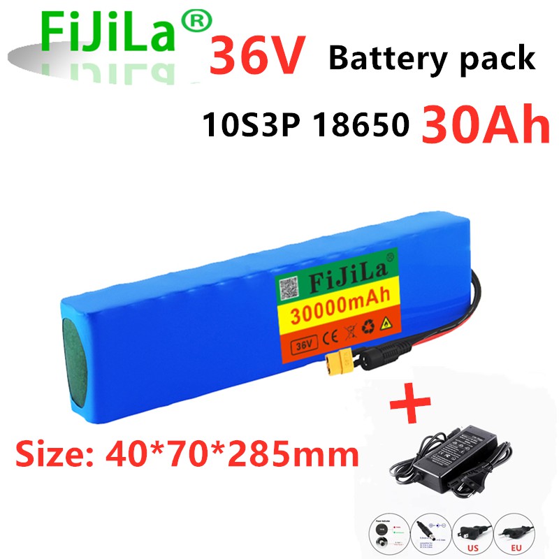 Ebike 36V 30Ah 600watt 10S3P lithium ion battery pack 15A BMS For xiaomi  mijia m365 pro ebike bicycl