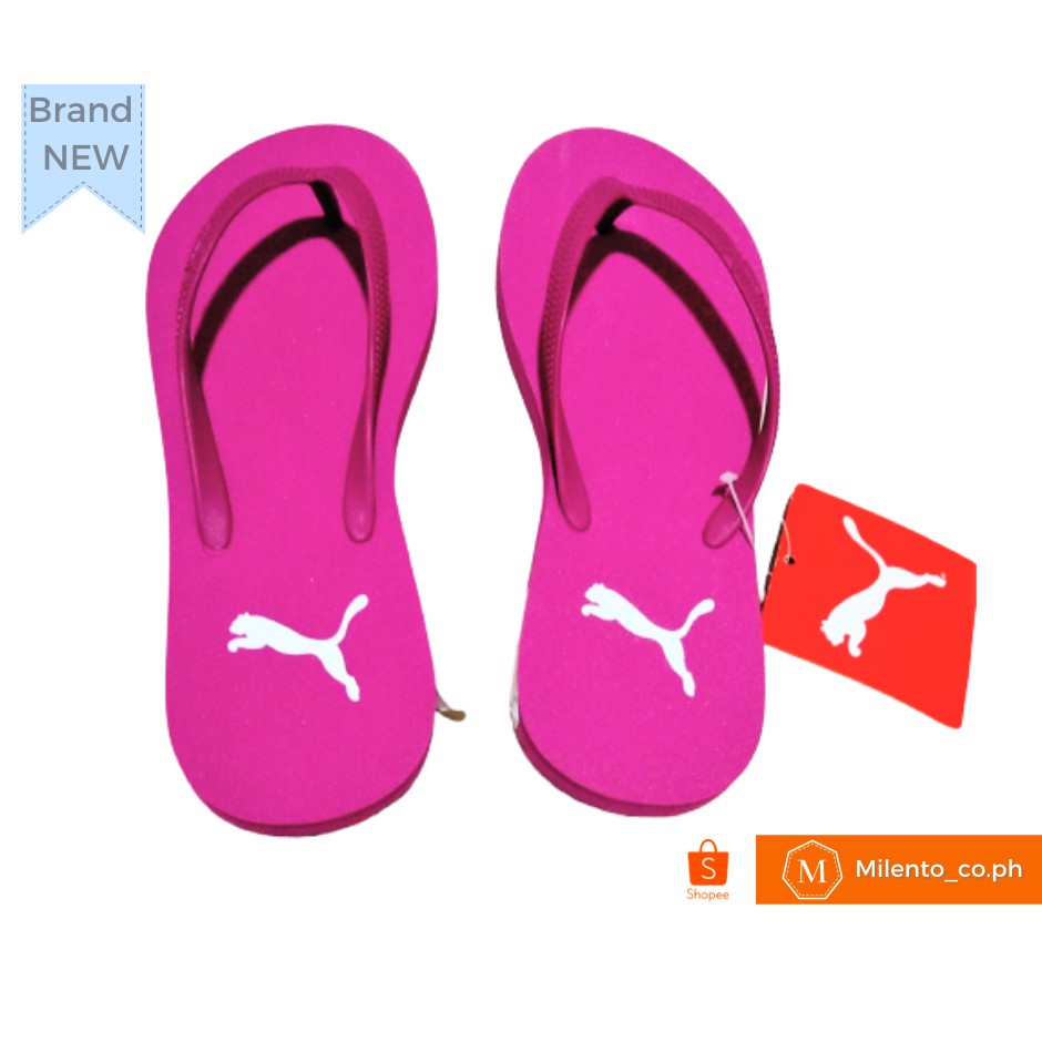 Pink puma hot sale flip flops