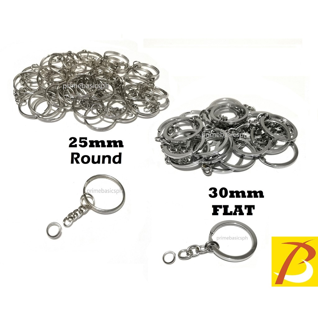 100pcs Round Key Rings Metal Flat Split Key Ring 25/30mm Bulk For Crafts  Circular Gift