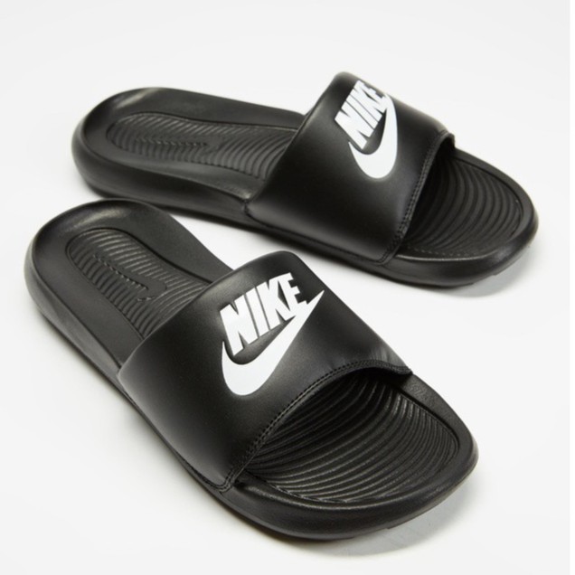 Nike slide black and cheap white