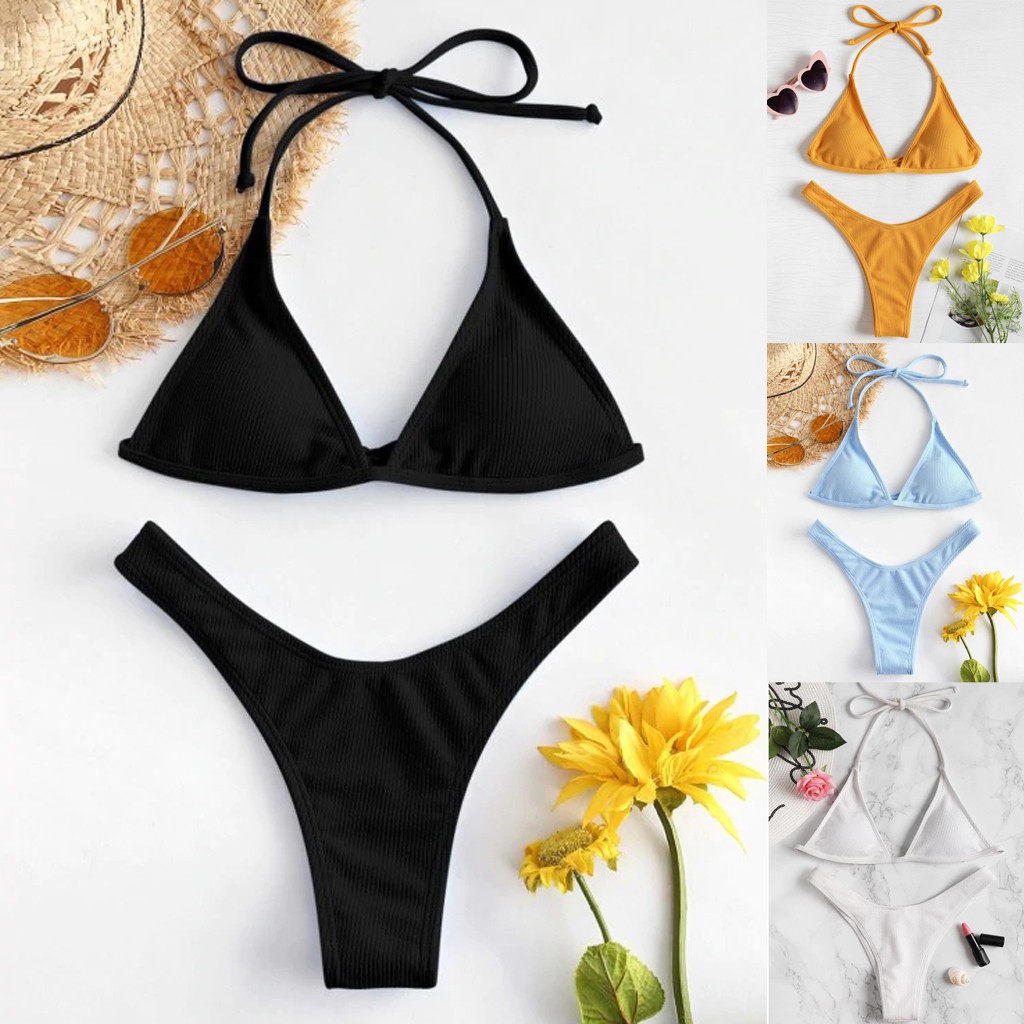 Two piece swimsuit store shopee