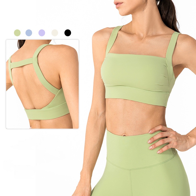 Hoppe Fumeng Plus Size Women Sexy Back Yoga Vest Sport Bra For Gym Running  S-2xl
