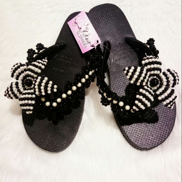 Beaded best sale slippers designs