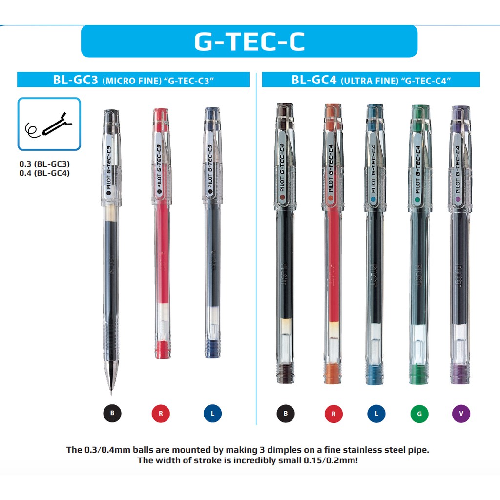 Pilot G-Tec-C Ultra Gel Pen, Blue - 12 pack