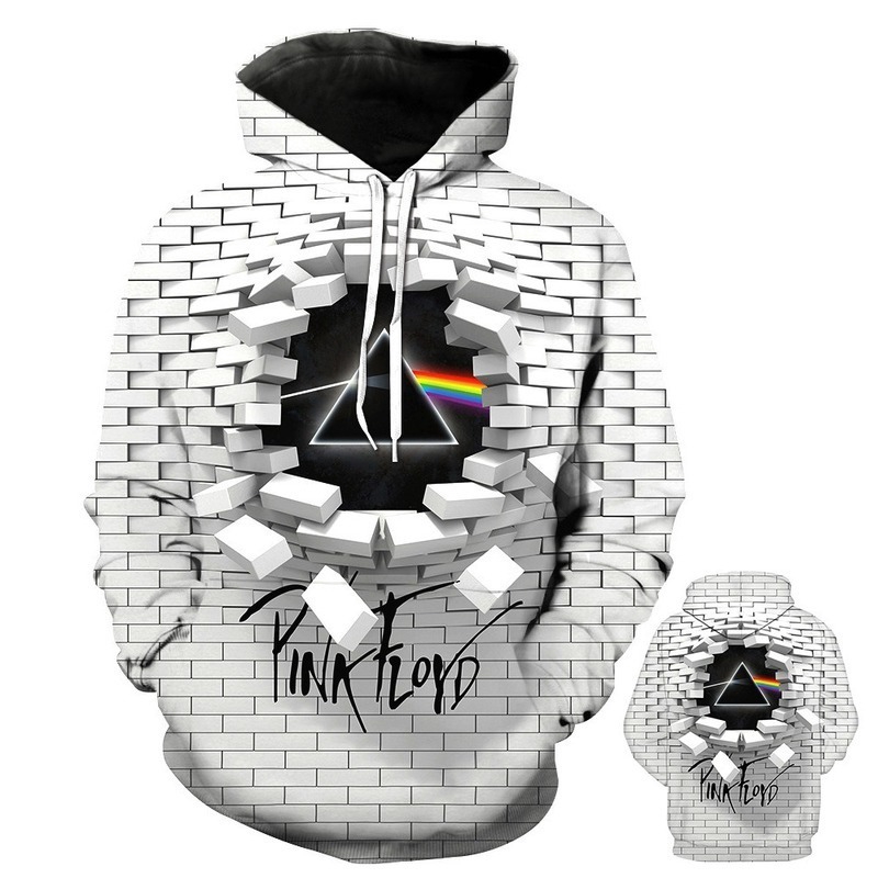 Pink floyd the shop wall 3d hoodie