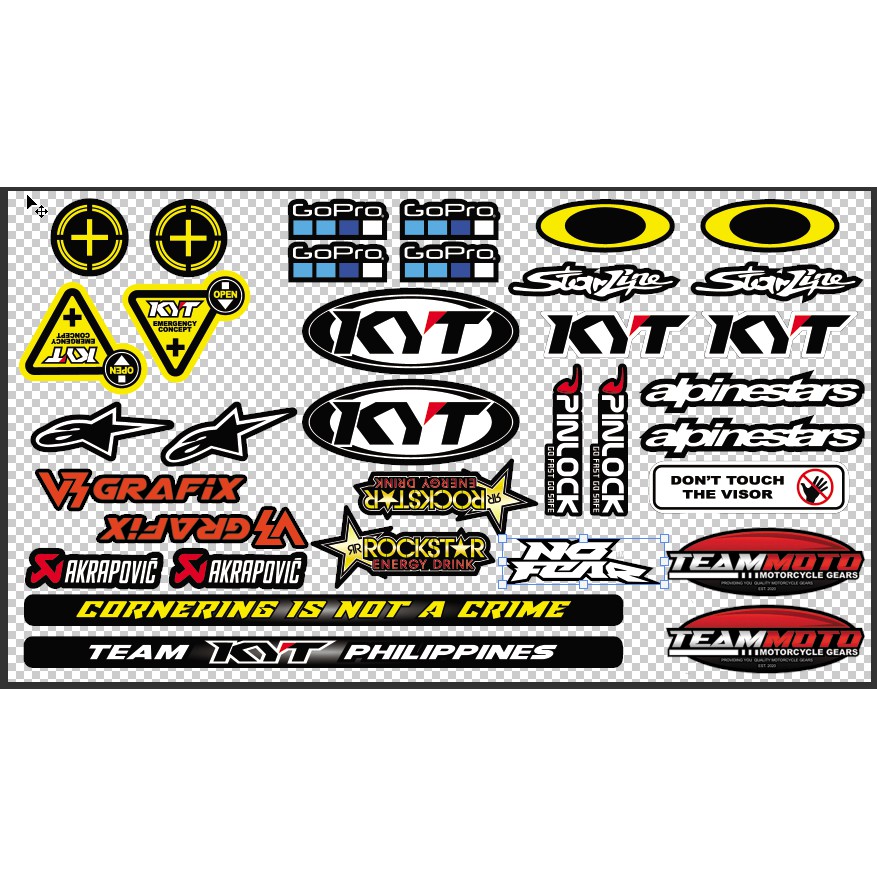 Helmet visor hot sale sticker design