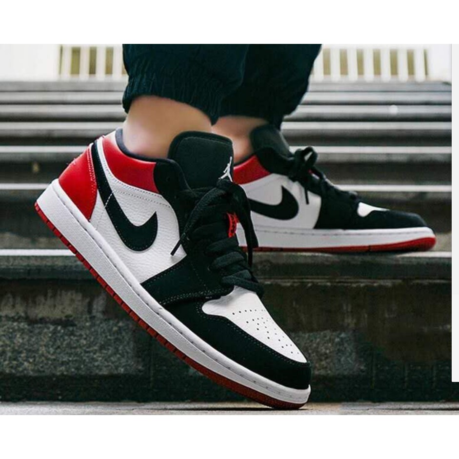 Jordan 1 low cut black clearance toe