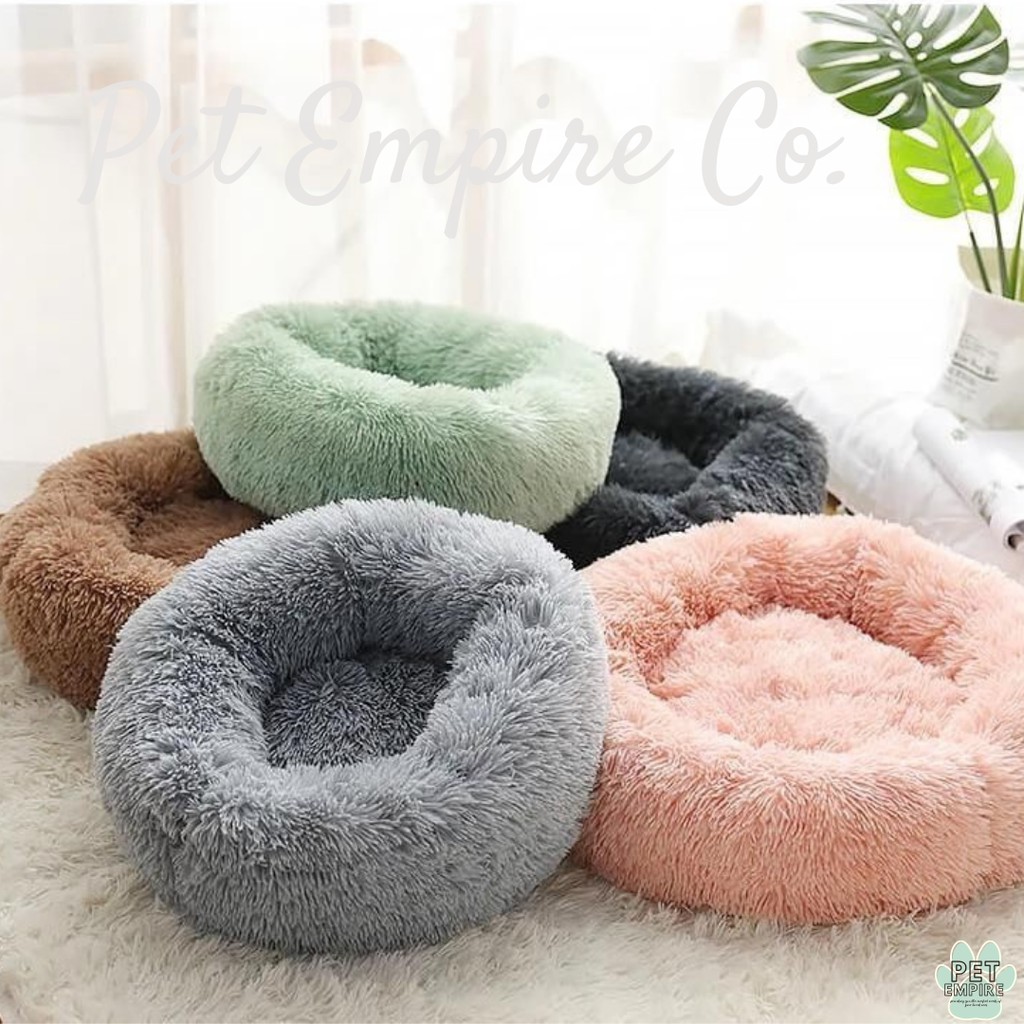 Plush donut dog on sale bed