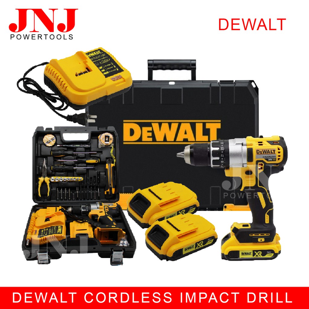 DeWALT 24V Brushless Cordless Hammer Drill with 2x Battery Set