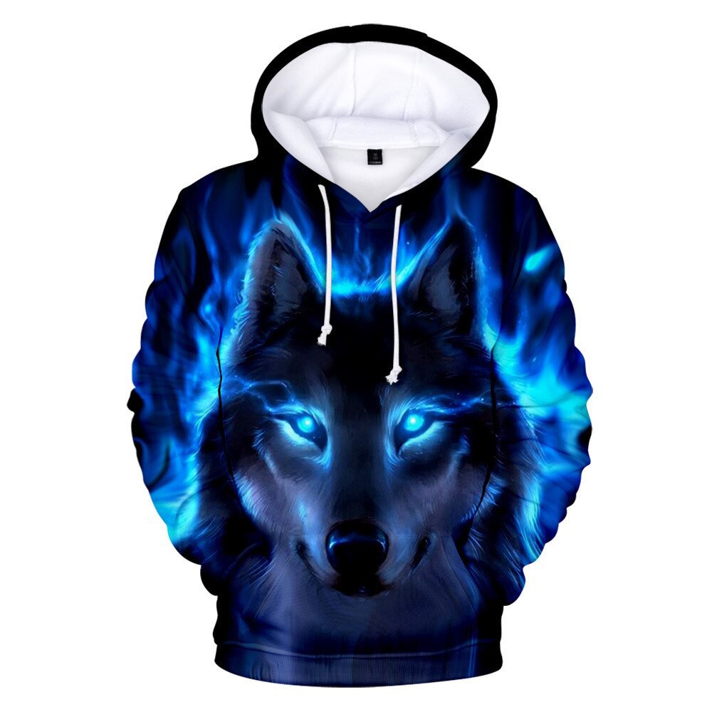 Wolf design hoodie new arrivals