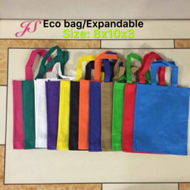 20pcs Eco bag Expandable Xs 8x10x3 inches Shopee Philippines