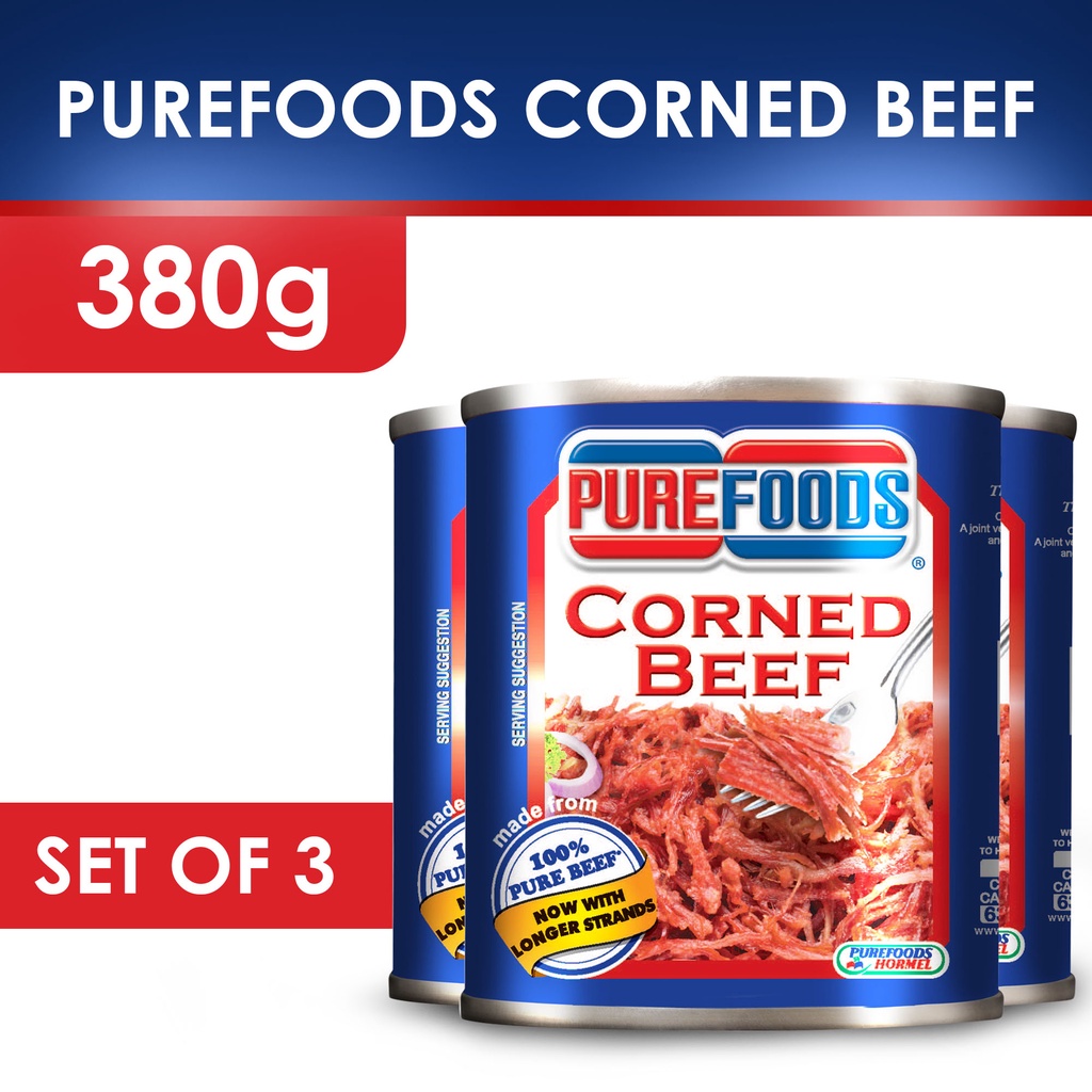 Purefoods Corned Beef (380g) Set of 3 | Shopee Philippines