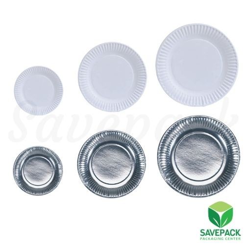 Silver and 2024 white paper plates