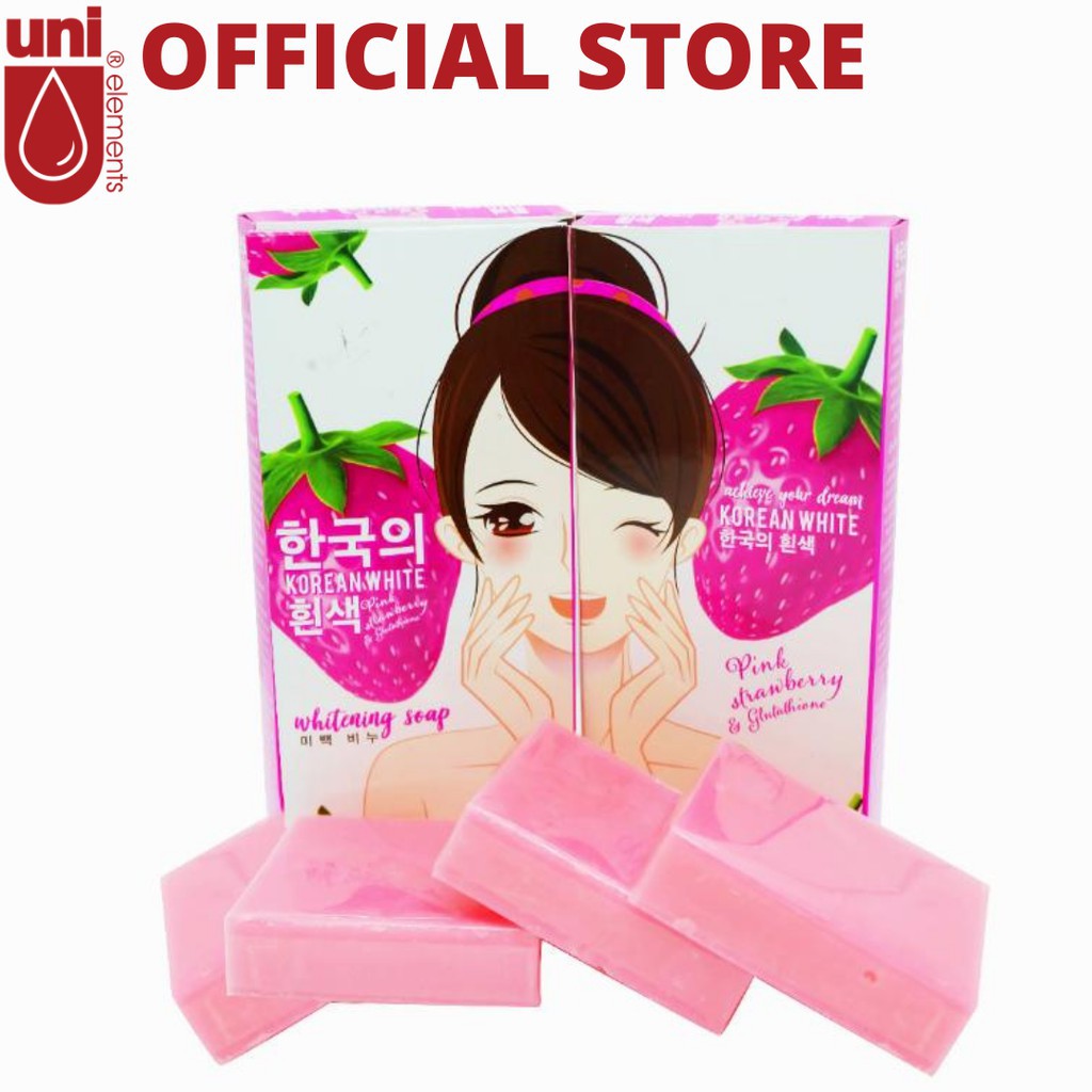 whitening soap Uni Elements Korean White Strawberry Whitening