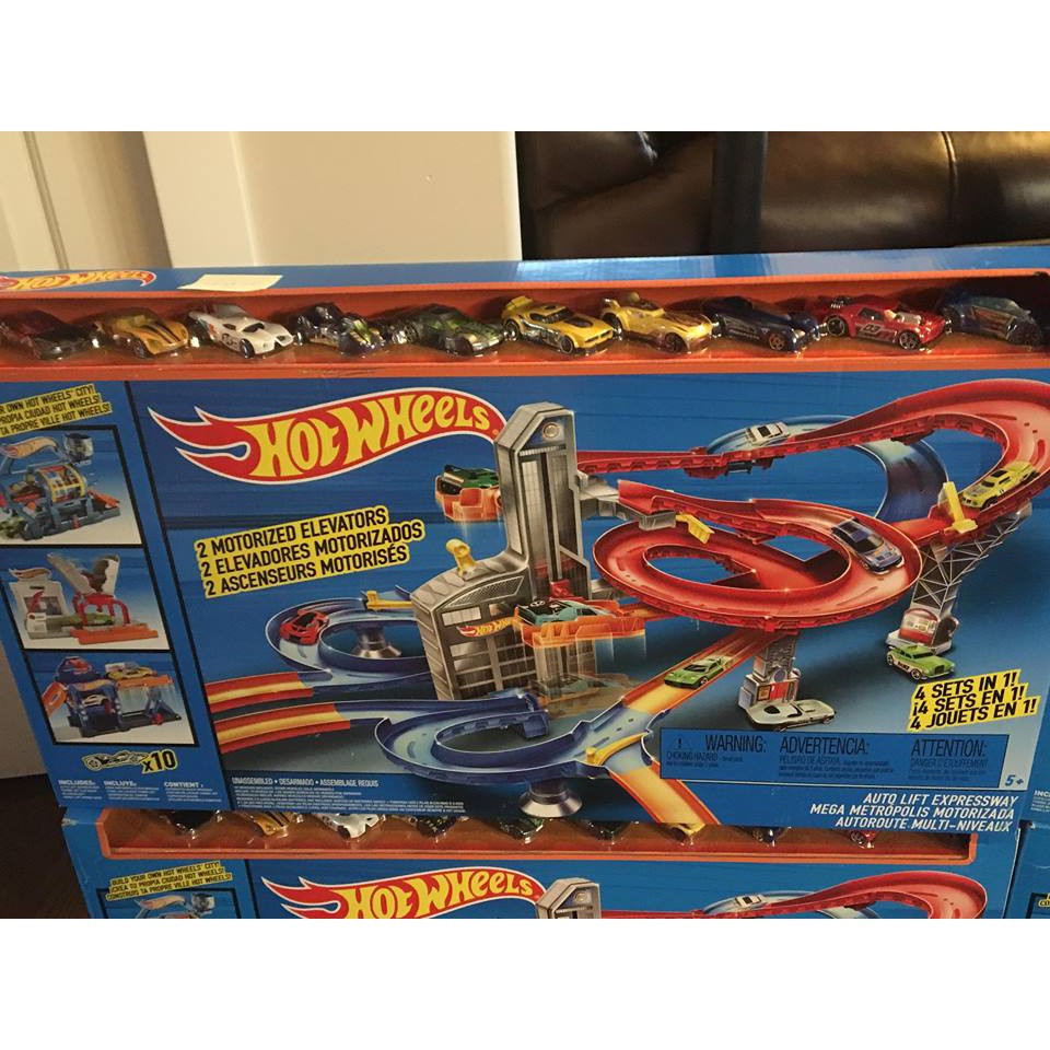 Hot wheels auto lift expressway hot sale mega metropolis