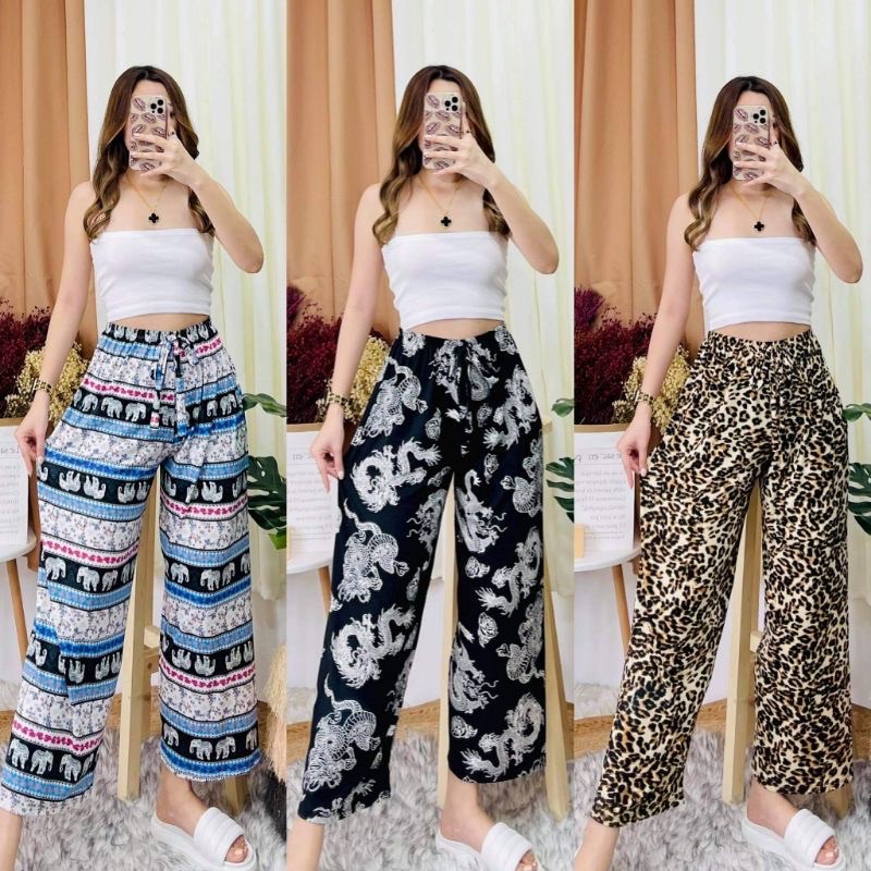 Tokong Korean Fashion Cropped Square Pants Wide Leg Pants - XS to 2XL