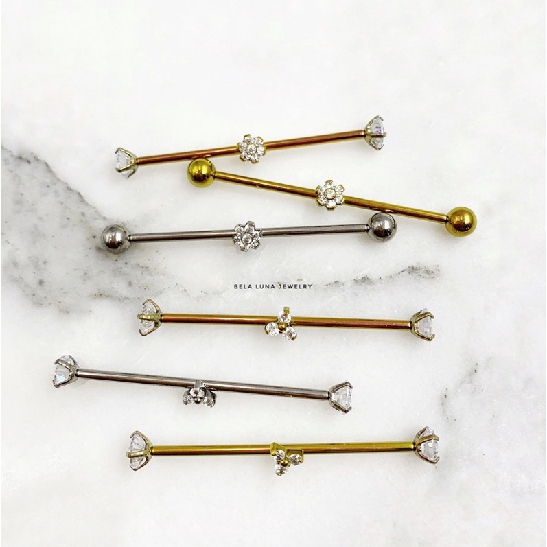 Industrial on sale barbell jewelry