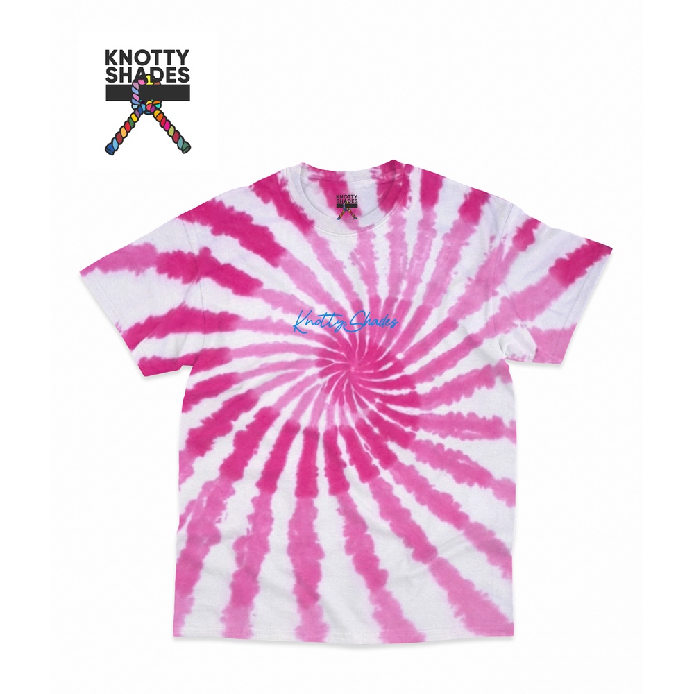 Fun Tie dye T shirt in pink (unisex) —