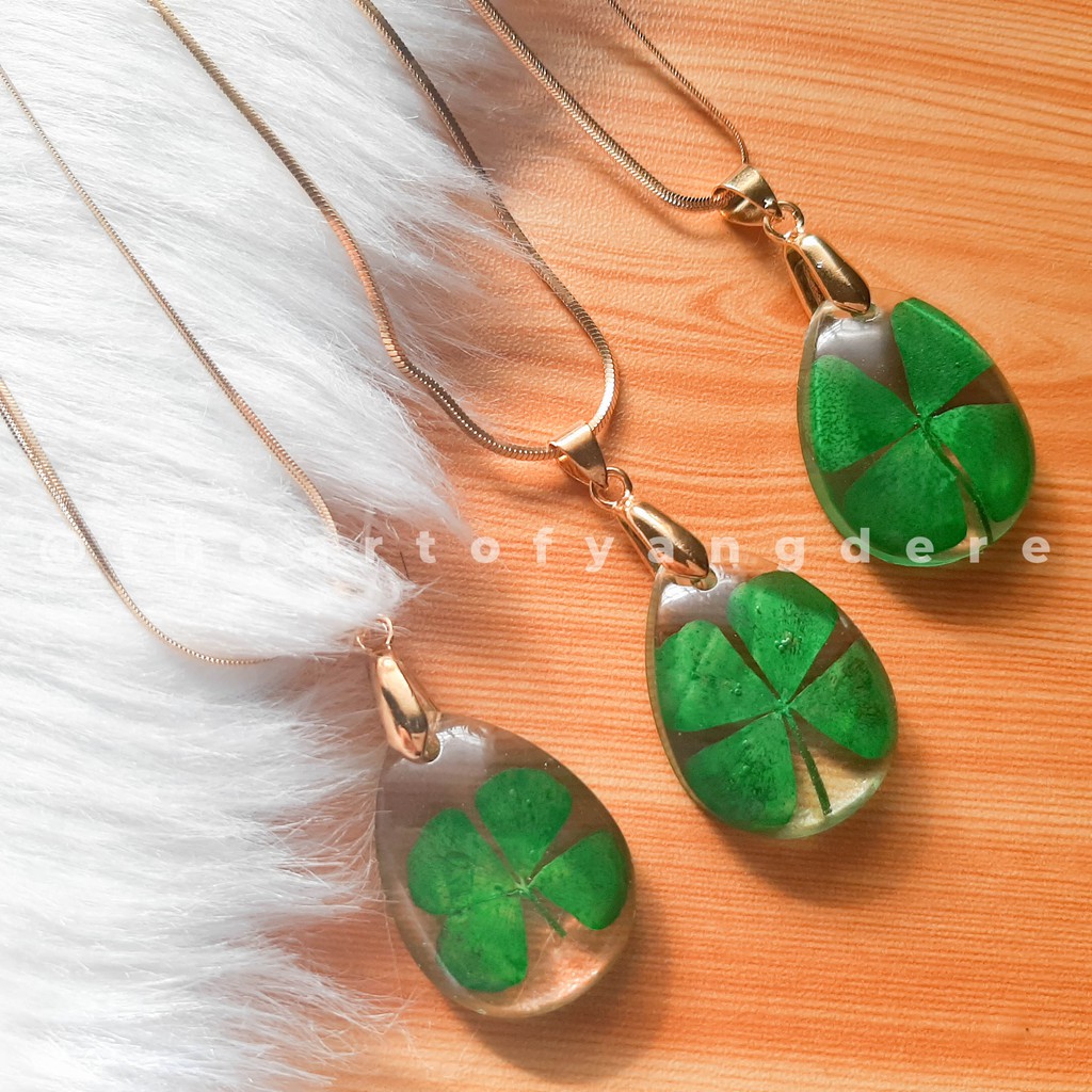 Real four leaf clover on sale jewelry