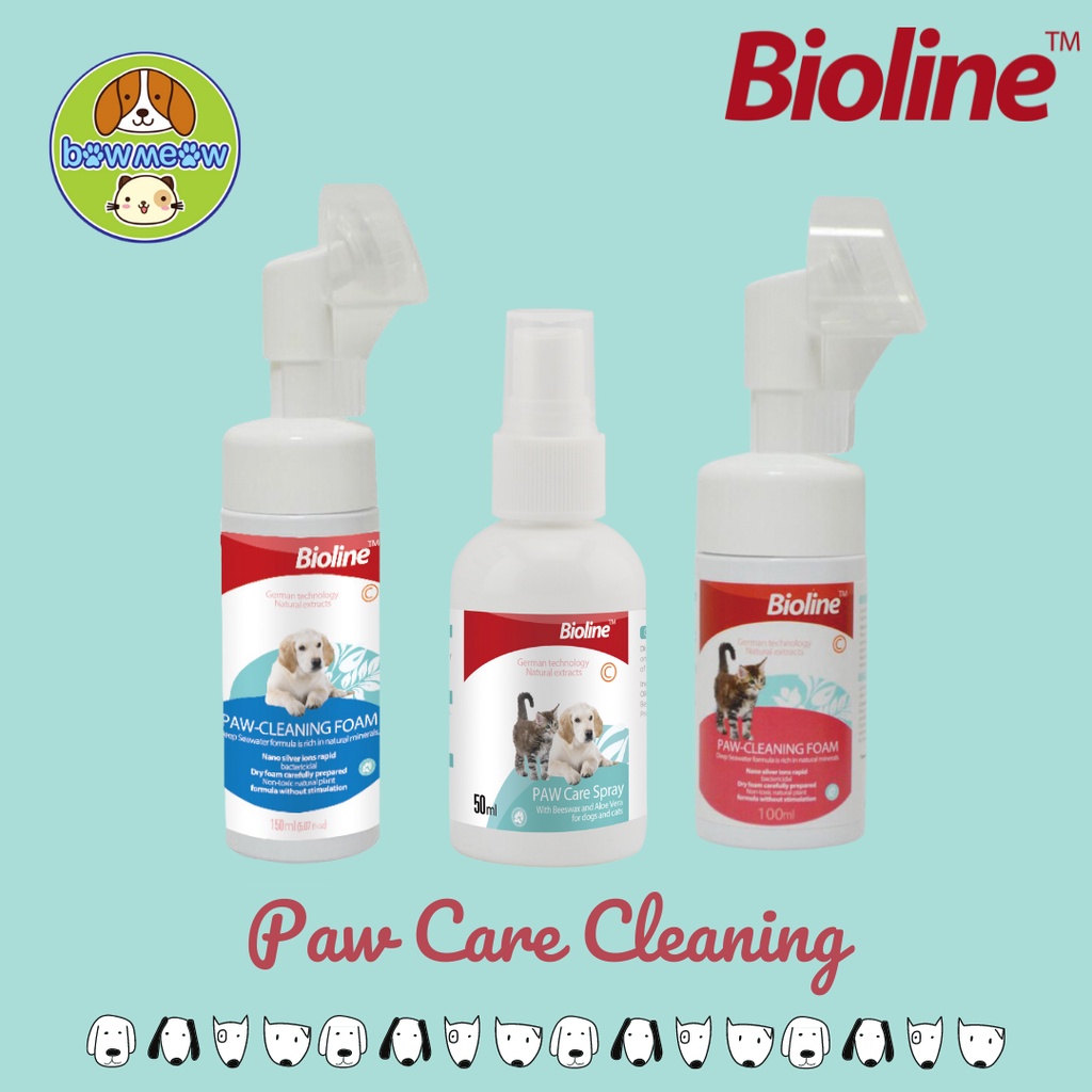 Bioline paw cleaning foam for cats- 100 ml