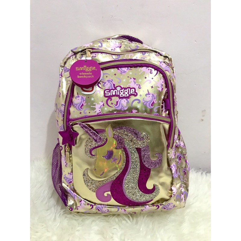 Smiggle gold unicorn discount backpack