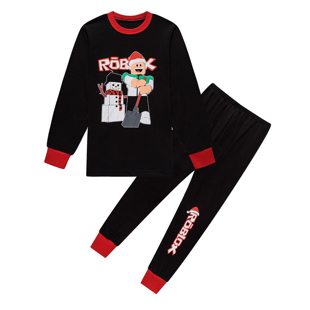 Child Roblox Clothes Sleepwear t shirt YouTube Game Kids Boys Long