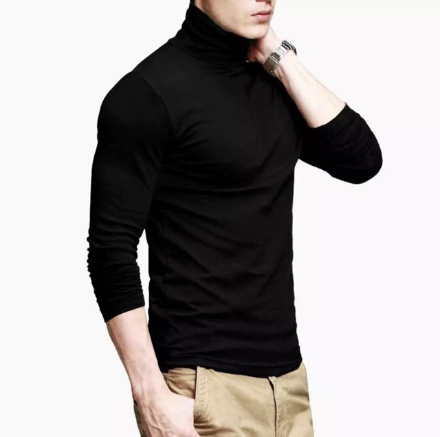 Men's Turtleneck Sweater - Lightweight Thermal Pullover Long Sleeve Shirt For Casual & Business Wear