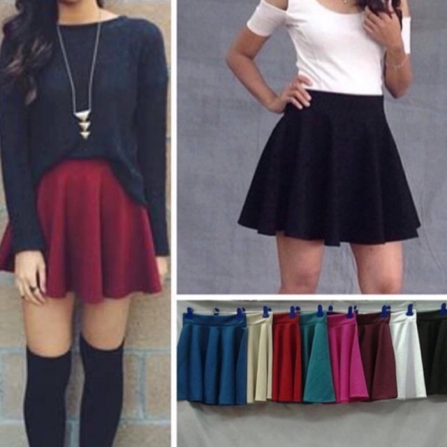 Cute skater 2024 skirt outfits