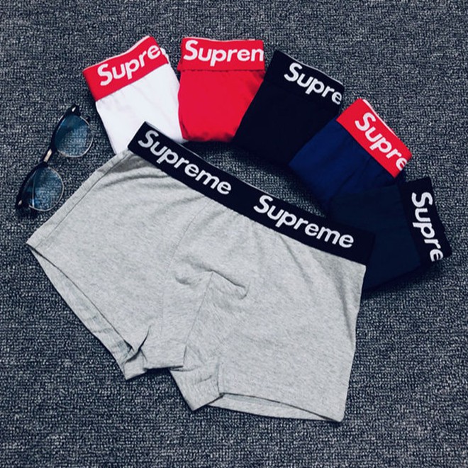 Supreme Men Plain Cotton Boxers Man Boxer Briefs