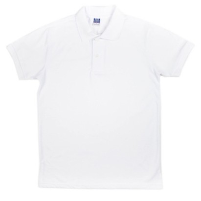 Blue polo shirt with hotsell white collar