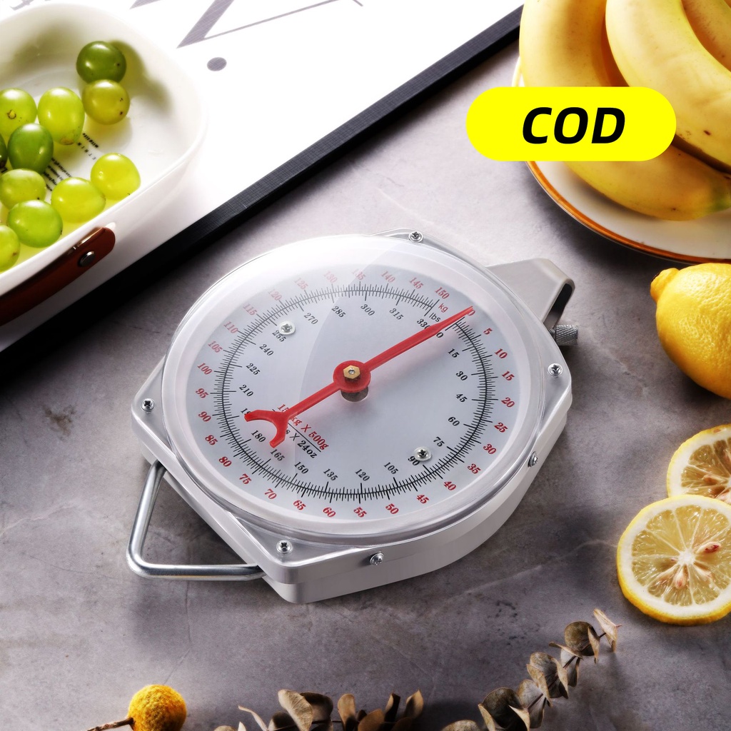  AFOOFA Mechanical Hanging Scales 440lb/200kg, Hanging Scales  High Accuracy Large Display Spring Dial Weight Scale for Kitchen Fishing  Hunting Farms : Home & Kitchen