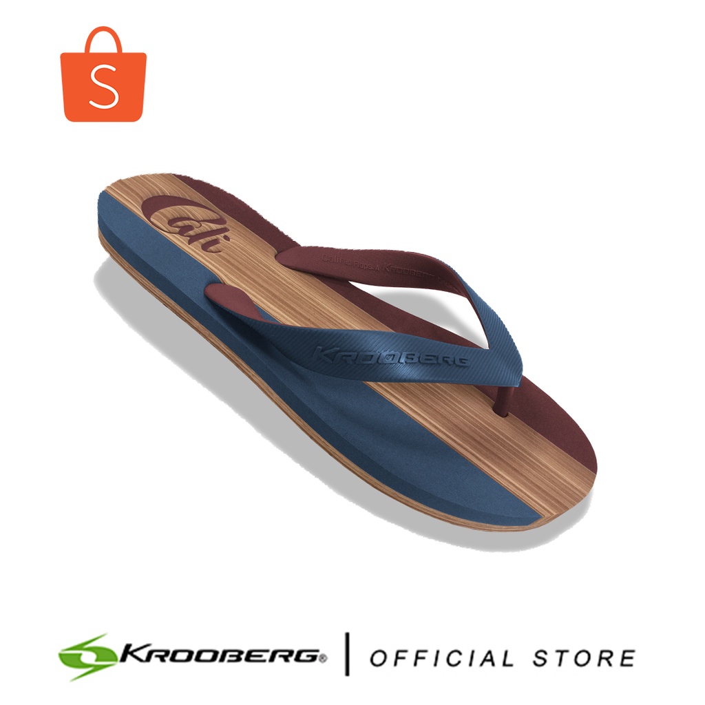 Krooberg Cali Hollywood2 Men s Flip flops Blue Maroon Shopee