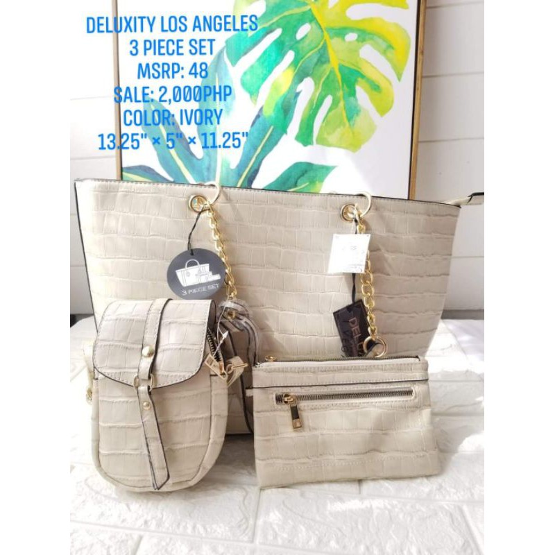 Deluxity handbags 3 piece set new arrivals