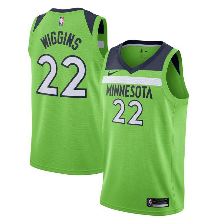 75th Anniversary Minnesota Timberwolves Wiggins #22 Royal White NBA Jersey  - Kitsociety