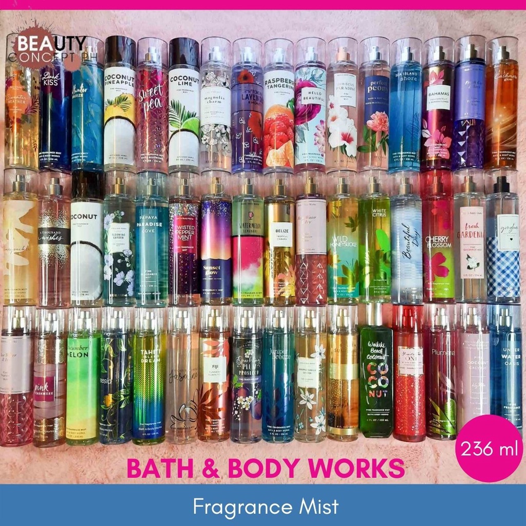 US Bath Body Works Fragrance Mist 100 Original 236ml Shopee