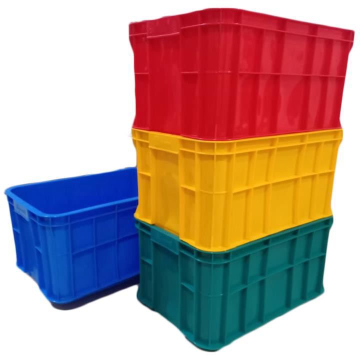 Set of 3 pcs Crate Medium 20inx14inx10in Closed Type Handle