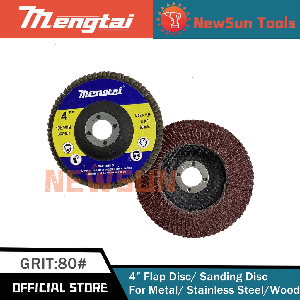Mengtai 4” Flap Disc/ Sanding Disc For Metal/ Stainless Steel/Wood