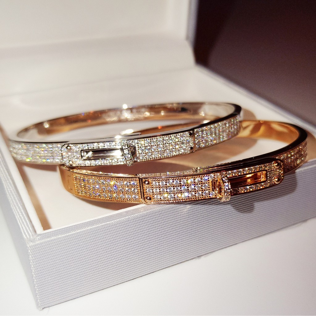 Diamond hermes deals bracelet