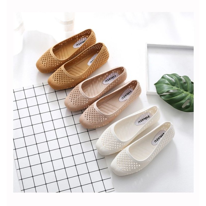 Plastic hot sale shoes ladies