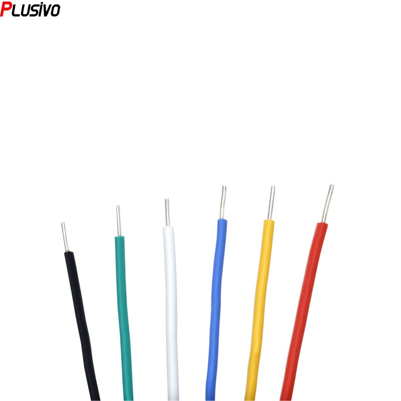 Plusivo 22 AWG Hook up Wire - Pre-Tinned Solid Core 1 meter Blue Black Red  Yellow Green White