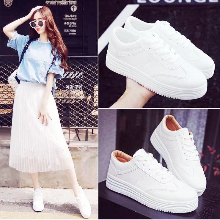 Korean dress cheap with sneakers