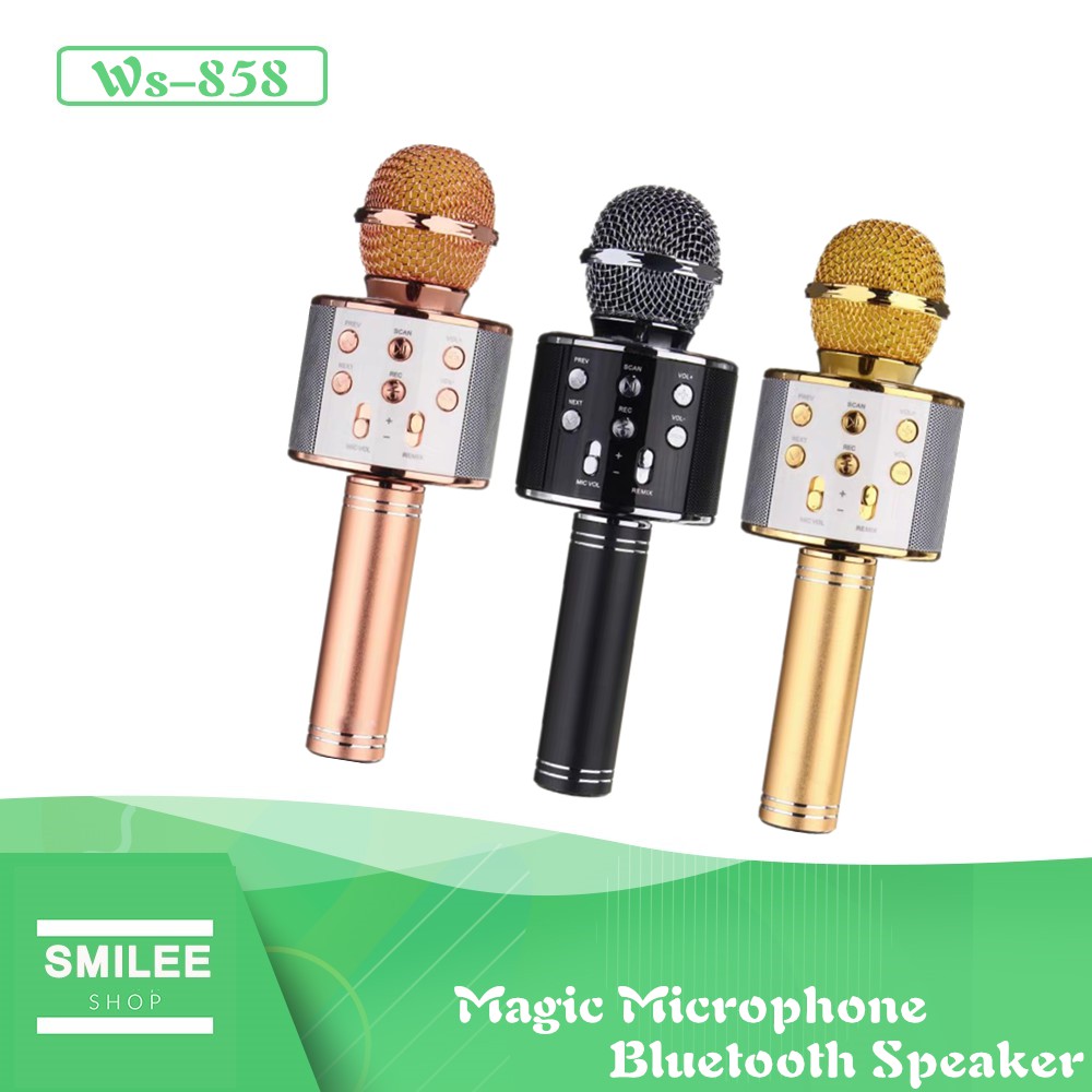 ✓100% Original Smilee WS858 Wireless Bluetooth Microphone WS-858