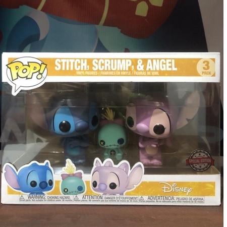 Funko, Games, Stitch Scrump Angel 3 Pack Disney Pop Funko