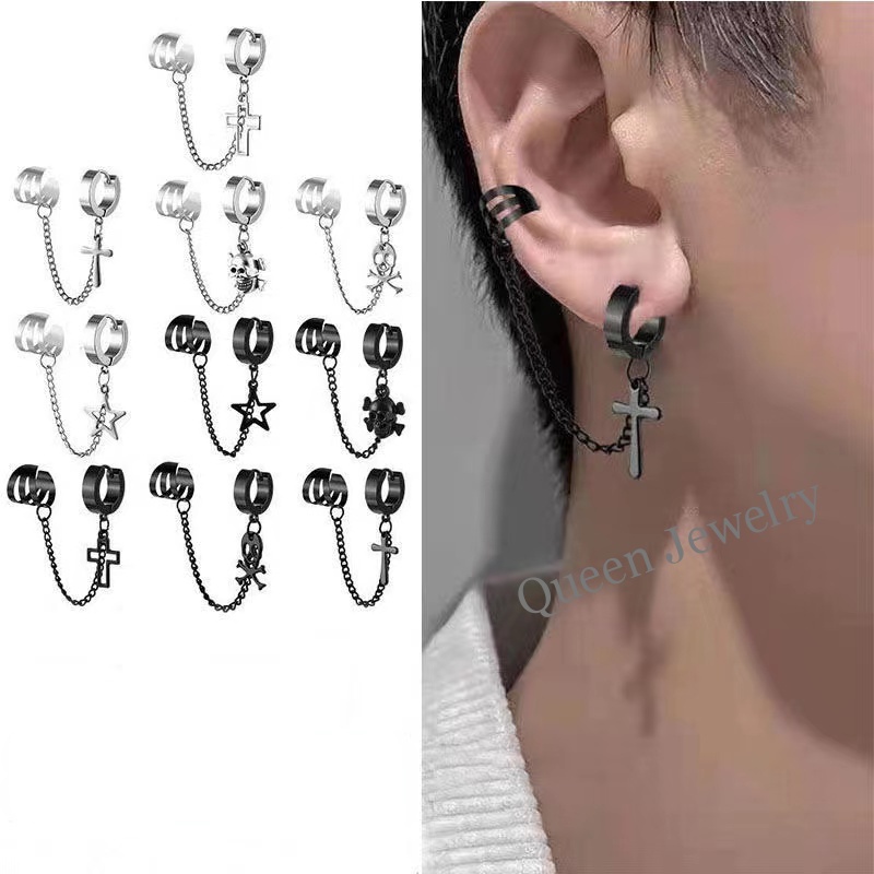 Korean earrings clearance male