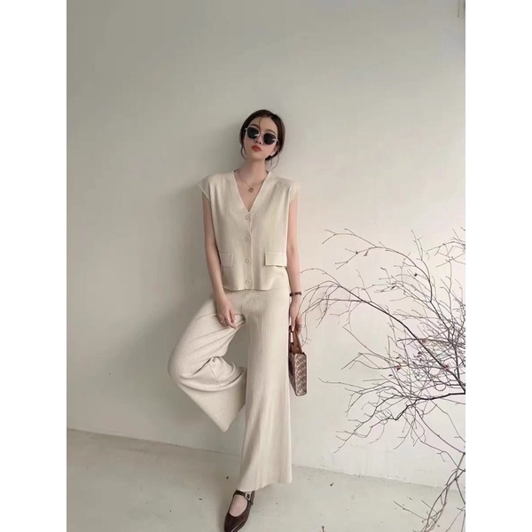 V.S Only.Fashion Korean Knitted Terno Pants #2603 | Shopee Philippines