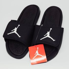 Jordan outlet slippers black