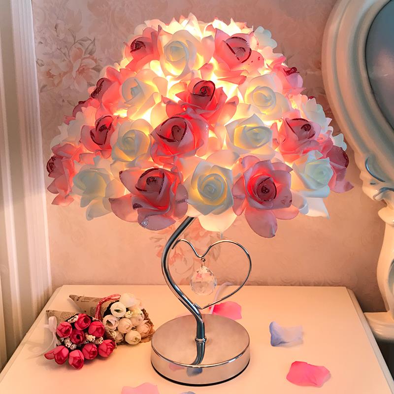 European crystal store table lamp rose