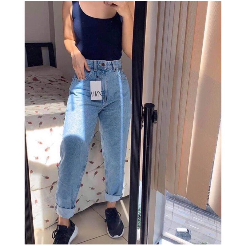 Shopee hot sale mom jeans