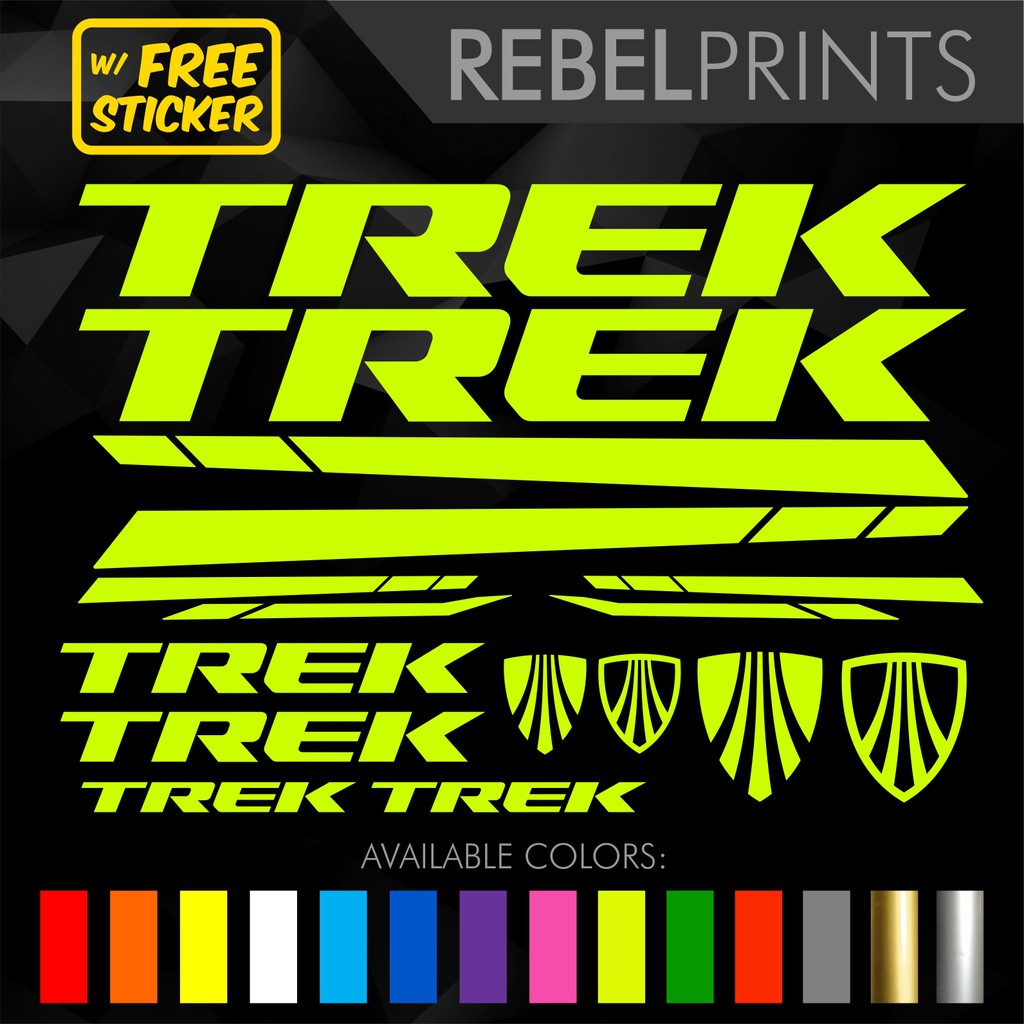 TREK cycle set. Bike stickers + FREE FRAME PROTECTOR decals