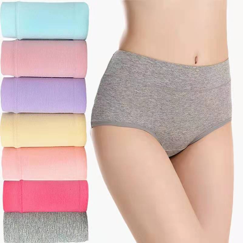 Women's Medium Waisted Cotton Underwear Soft Breathable Panties